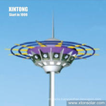 45m 400w polygon high mast led light pole for stadium